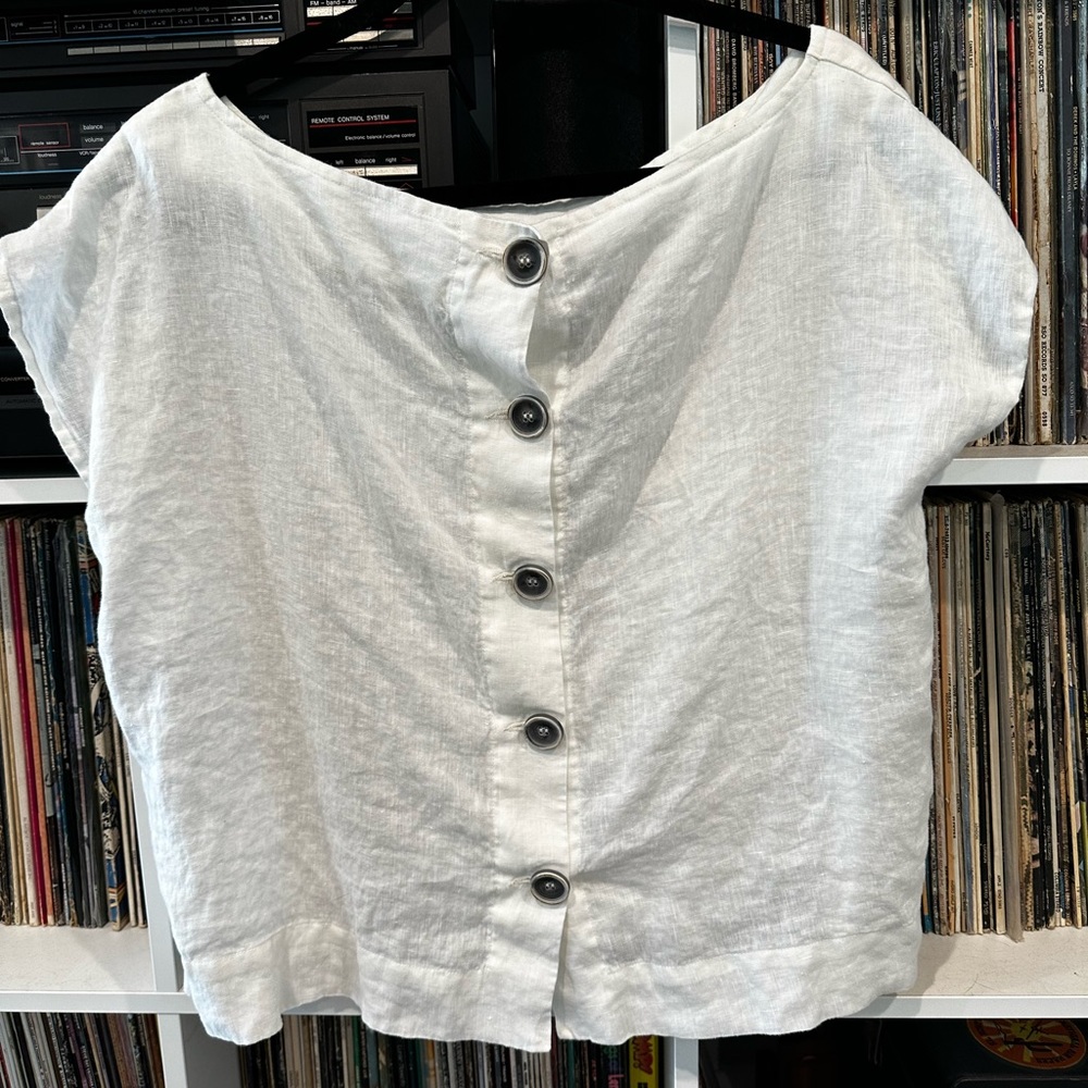 Native Speaker white crop top